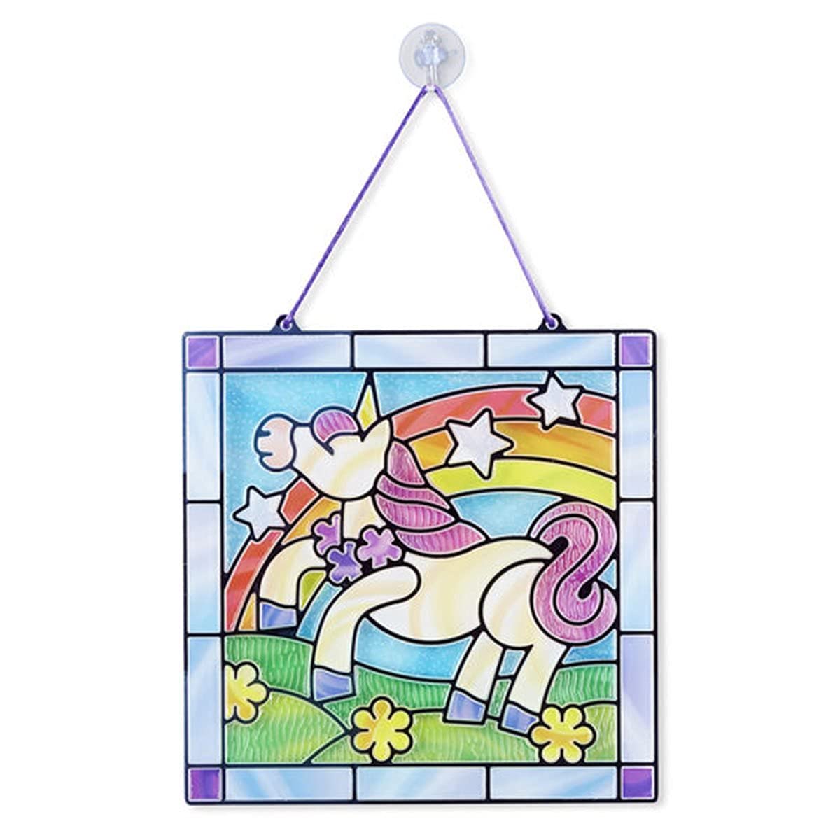 Melissa & Doug Stained Glass Made Easy Unicorn arts & craft kits