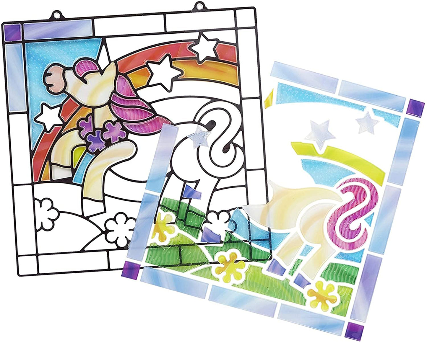 Melissa & Doug Stained Glass Made Easy Unicorn arts & craft kits