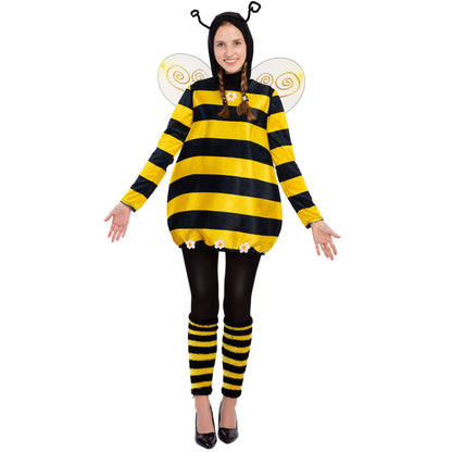 Adult Unisex Bee Yellow Costumes w/ Accessories for HalloweenCosplay, Role play