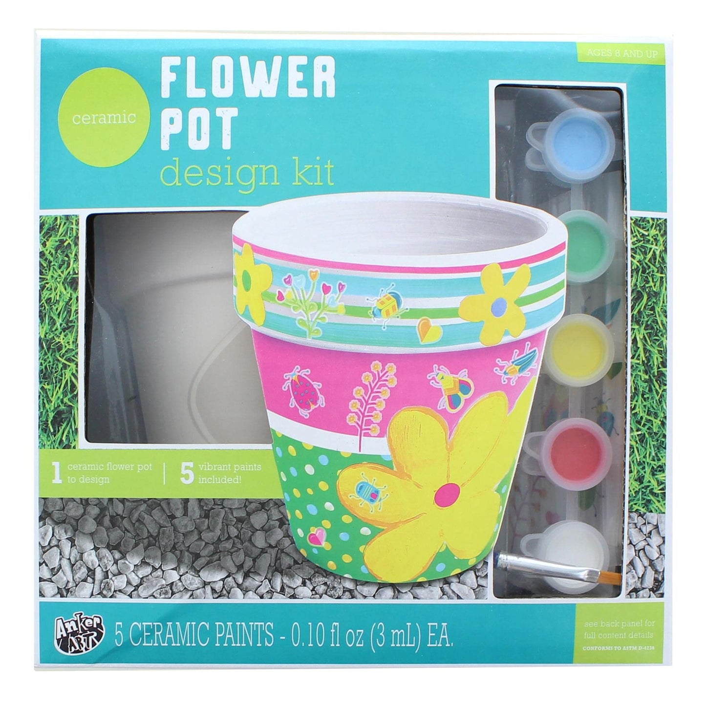 Anker Play Paint Your Own Flower Pot Arts & Craft Kit