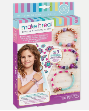 Make it Real Charm Bracelet Jewelry Kit with Matching Tattoos DIY