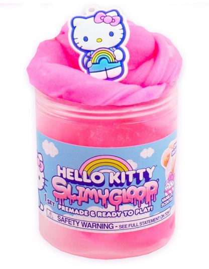 Hello Kitty SLIMYGLOOP, 8 oz. Pink Crystal Slime, Vanilla Scented with Sprinkles, Pearls & Hello Kitty Charm