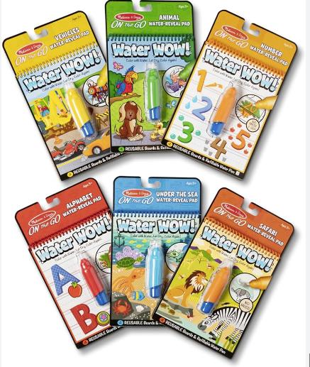 Melissa & Doug Aged 3 Plus Water Wow Vehicles On The Go Travel Activity Water Reveal Pad